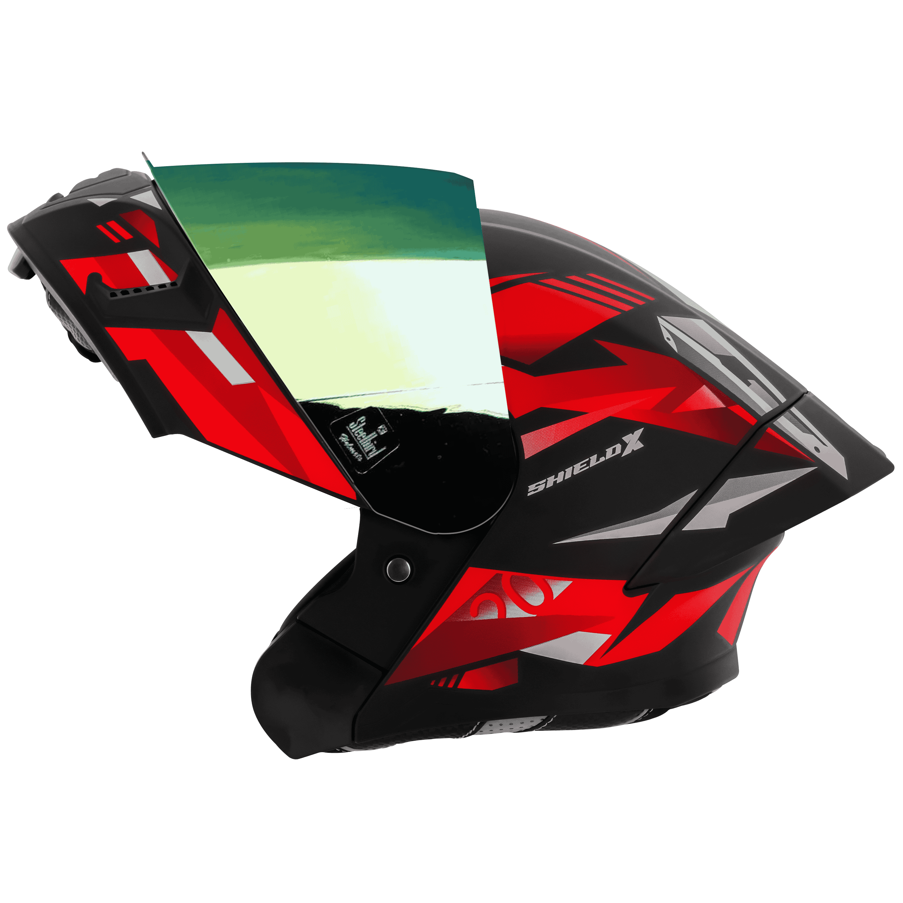 SBA-20 SHIELD X GLOSSY BLACK WITH RED